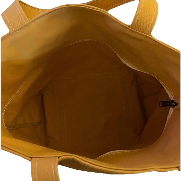 L. L. Bean Rare Color Yellow Canvas Boat and Tote Bag - Picture 11 of 13